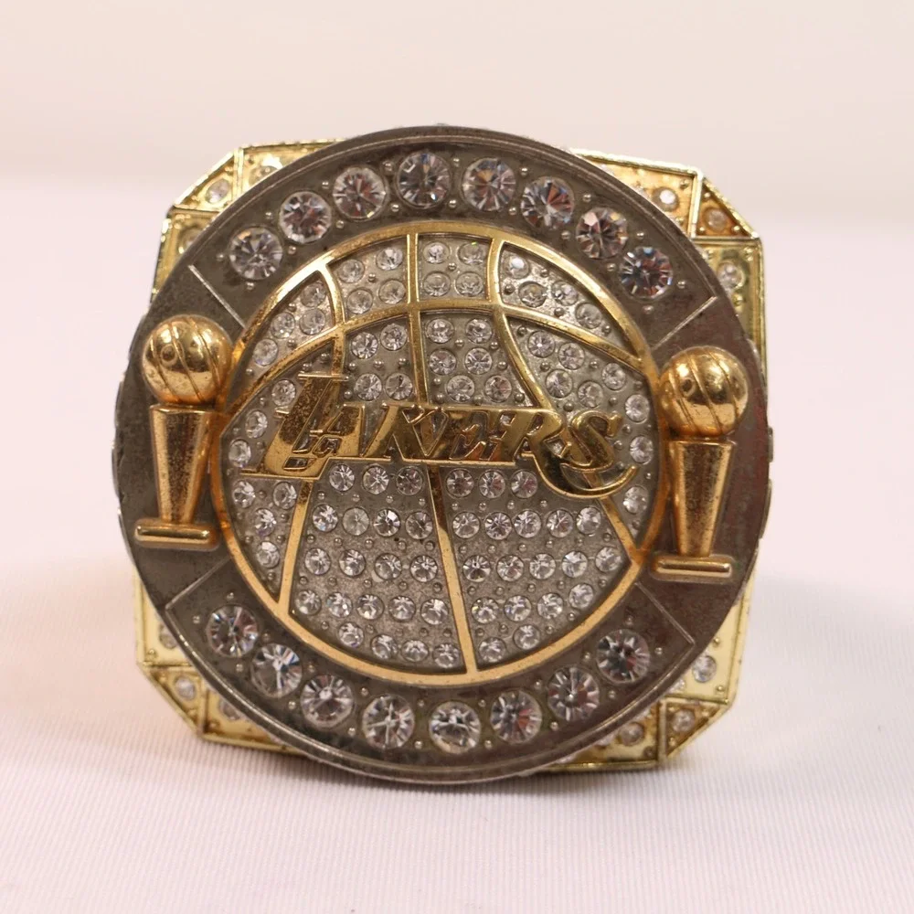 2010 Los Angeles Lakers NBA Championship Paperweight Ring Ticket Holder Prize